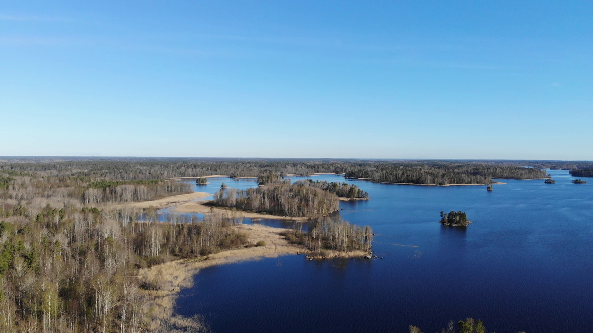 Острова западной части озера Вуокса, аэросъемка