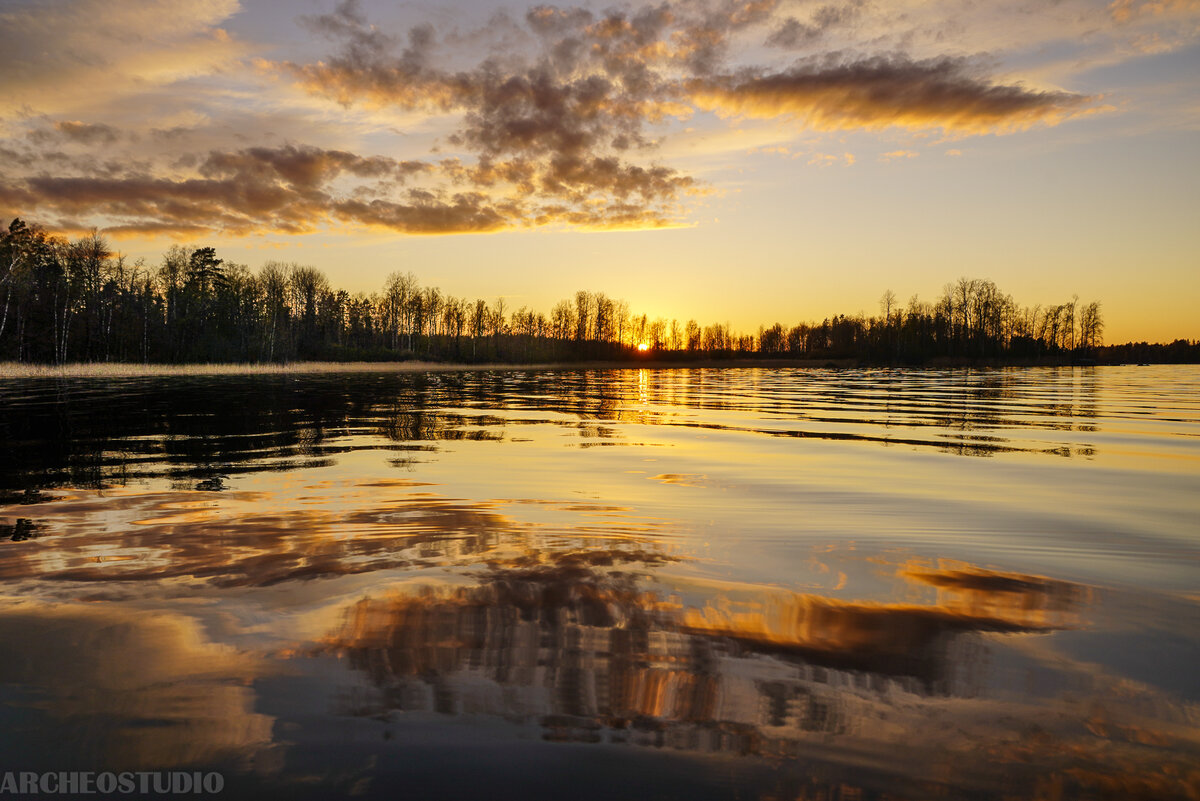 Закат на Вуоксе