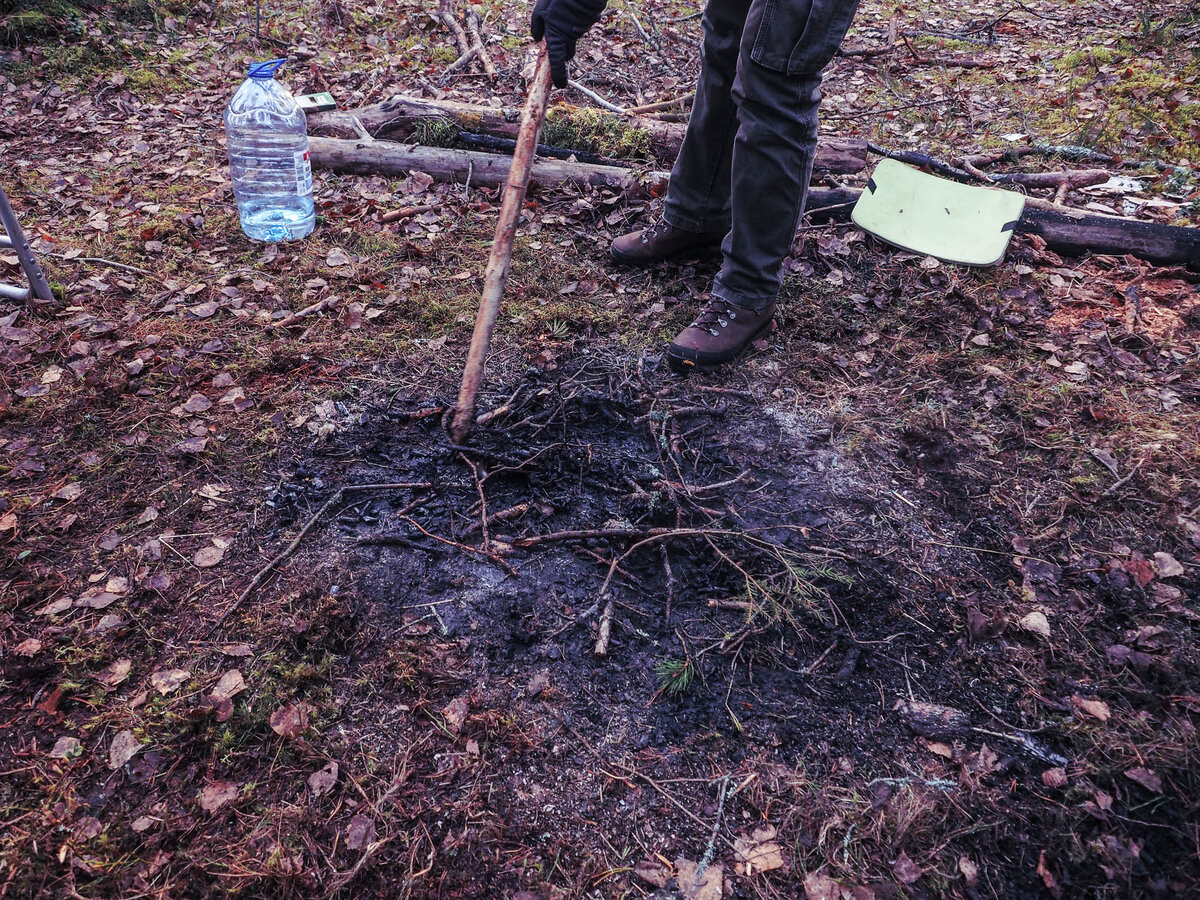 Проверьте отсутствие углей!