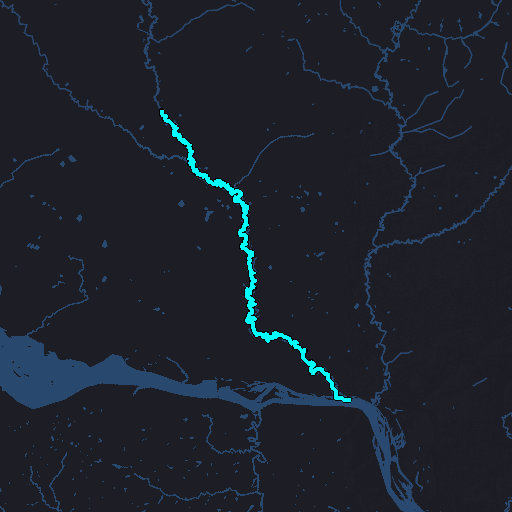 Б.Кокшага с выходом в Волгу от Старожильска до Кокшайска