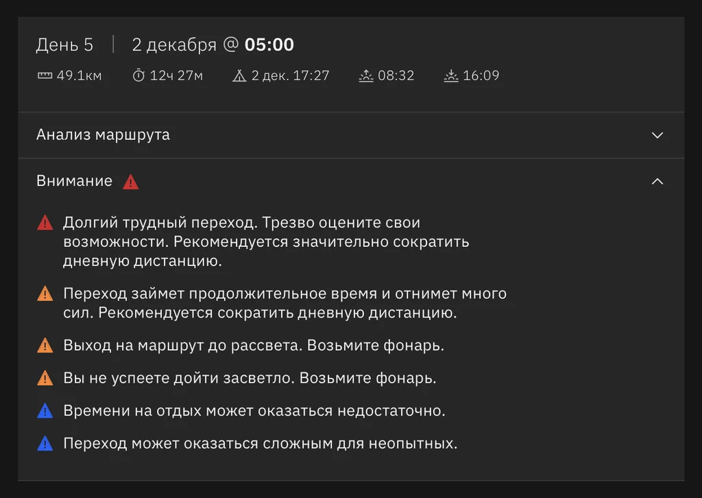 Предупреждения об опасностях