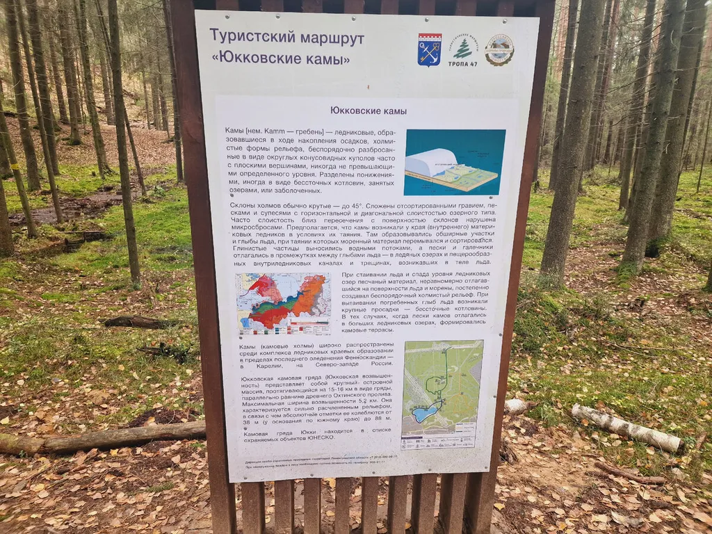 Стенд, посвященный геологии Юкковской гряды