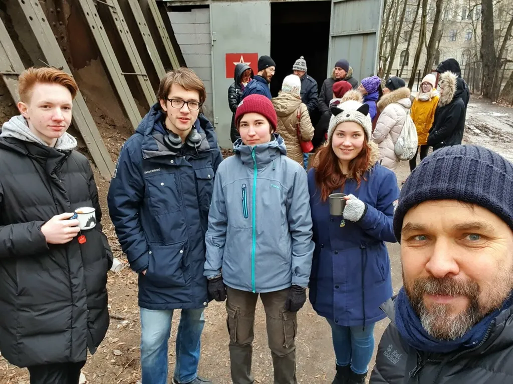 На субботнике в Бункере Трибуца